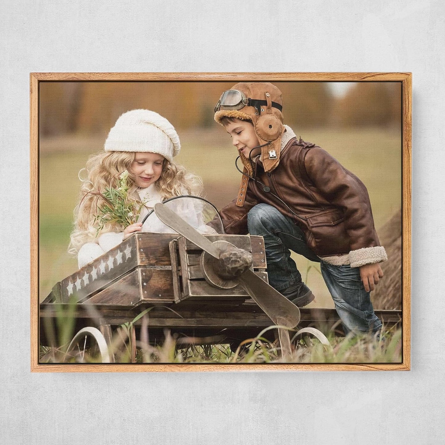 Personalized Custom Canvas Prints: Photo On Canvas (Light Brown, 12x16) Transform Your Photos into Stunning Framed Wall Art Digitally Printed Photo To Canvas Ideal for Home Decor, Gifts Keepsakes.